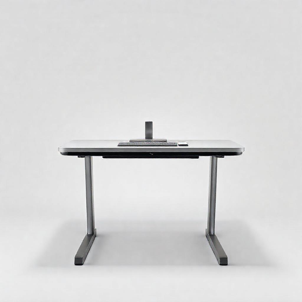 FlexiSpot E2 Pro standing desk with white frame and bamboo top
